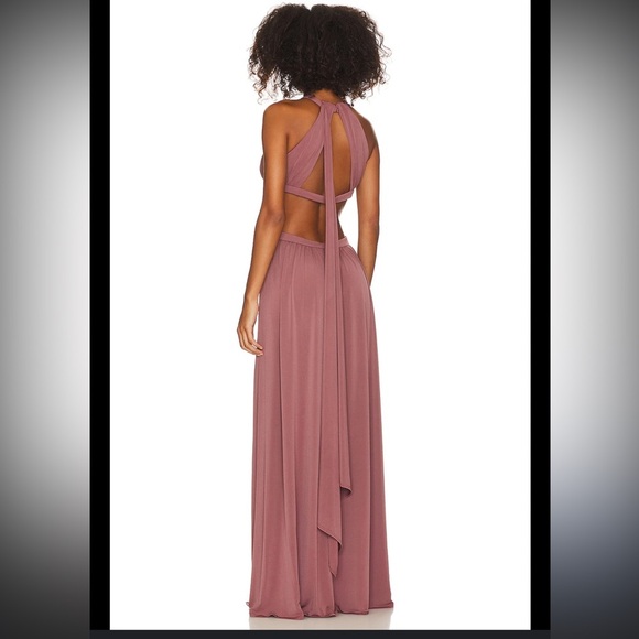 NWT Katie May Tanya Gown Rose Taupe Sz XS $350 SS25 Cutout Backless Revolve - Picture 8 of 10